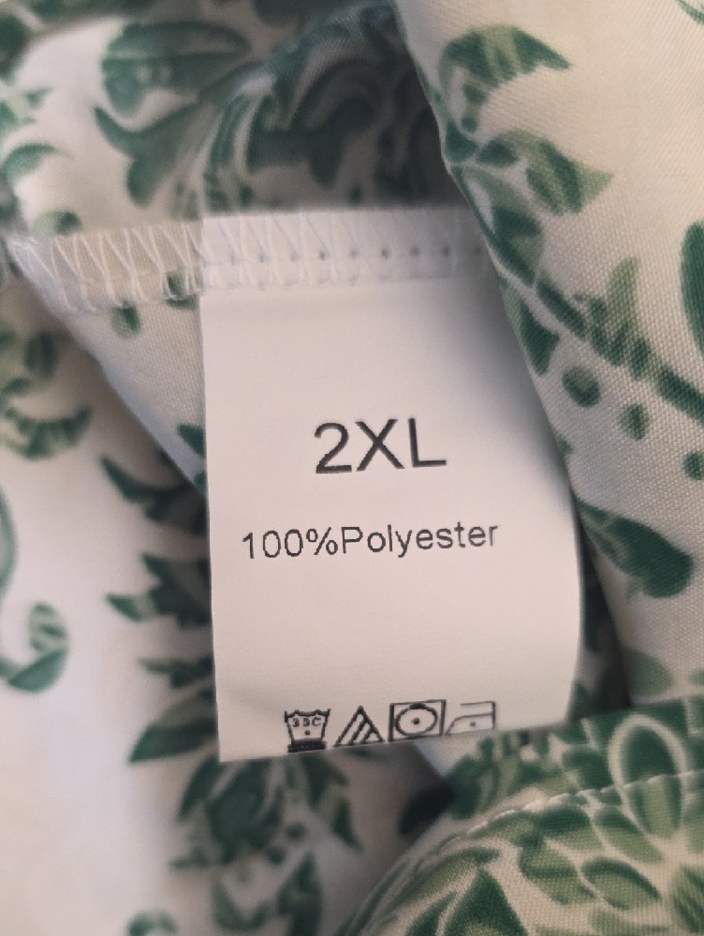 Classic Green Damask Button-Down Shirt - Women's - Picture 7 of 8